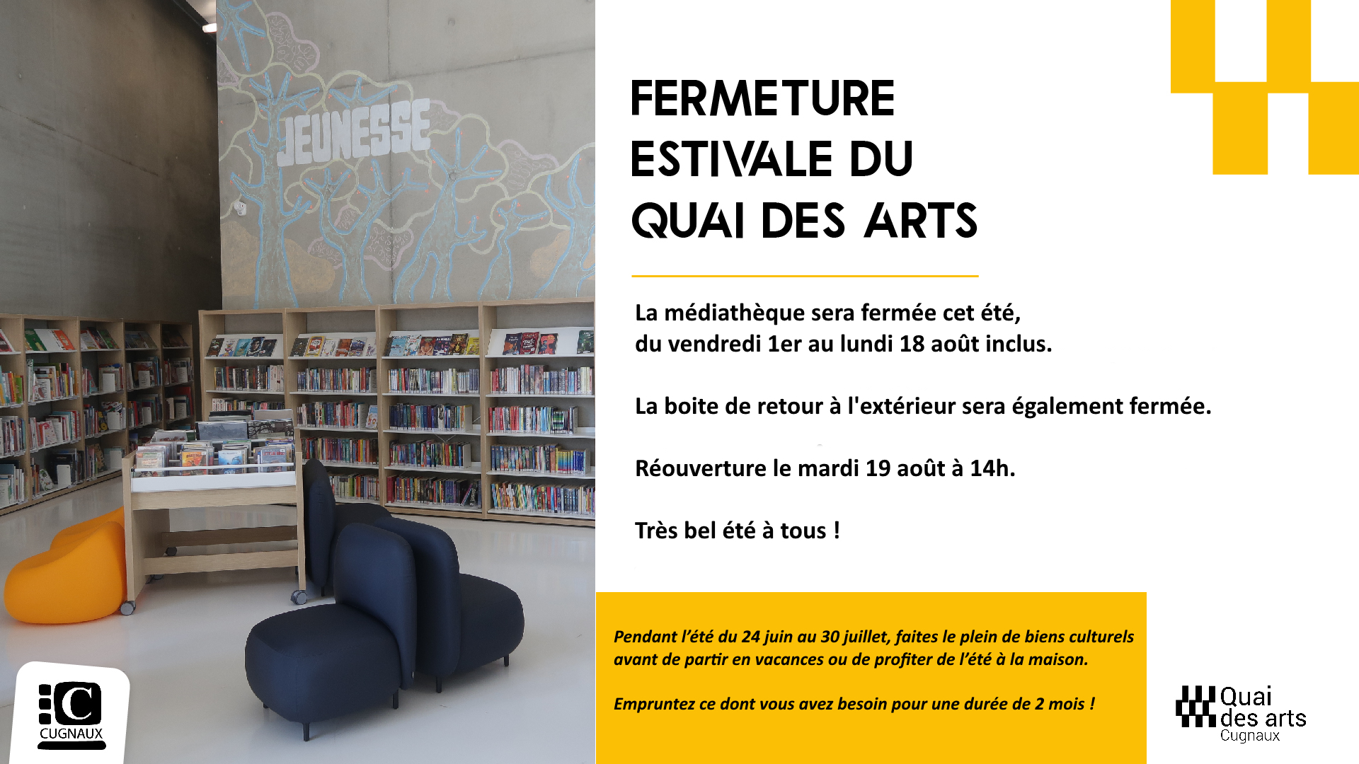 2025 Fermeture ete